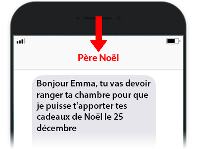 exemple de SMS : tu vas devoir ranger ta chambre